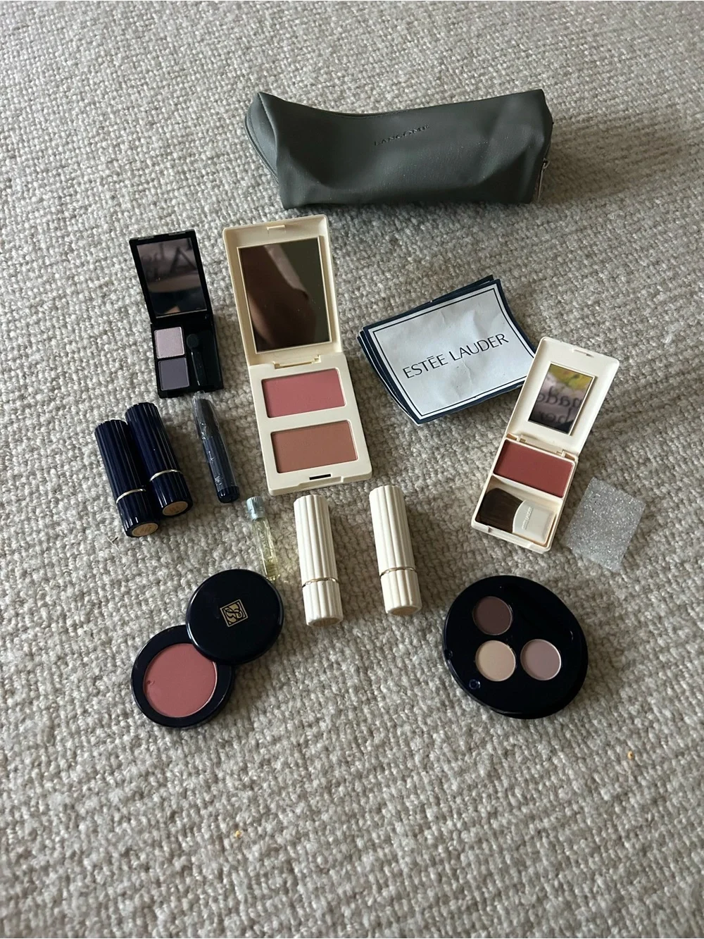 Vintage Estee Lauder Pink Blush & Cheek Duo - Travel Makeup Set